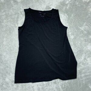 Susan Graver Modern Essentials Black Tank Top S Lightweight a0354